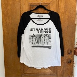 Stranger Things raglan baseball tee juniors XXL
